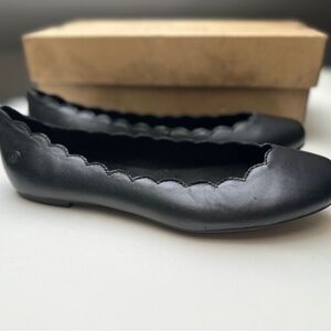 Born Black Scalloped Flats Allie US 10